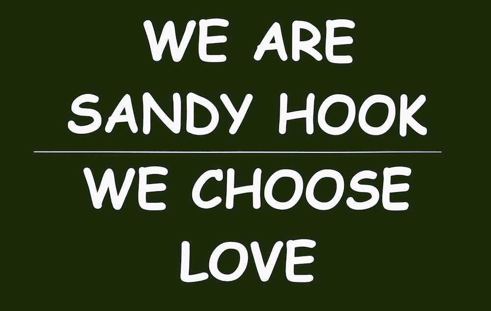 In the aftermath of the shooting at Sandy Hook Elementary, signs like this one hung in windows throughout the town.