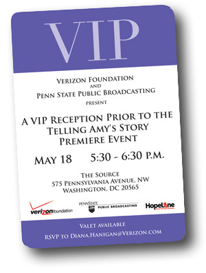 Telling Amy's Story DC Premiere VIP Pass