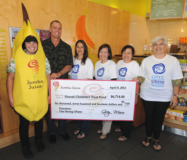 Jamba Juice and the Hawai'i Children's Trust join together to support One Strong 'Ohana