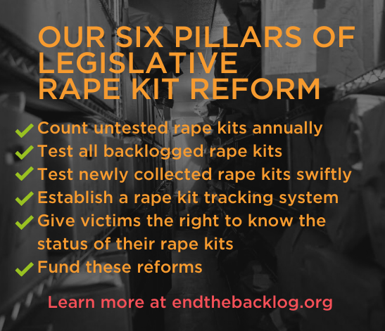 If a survivor chooses to report the rape to the police, the evidence in the rape kit, a medical examination of a victim to preserve DNA evidence, can be a very powerful tool to bring a perpetrator to justice.