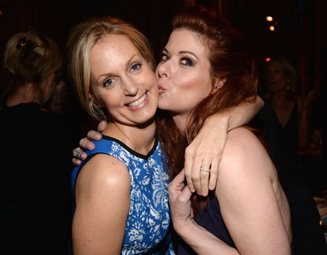 Actresses Alexandra Wentworth, left, and Debra Messing attend the 2013 Joyful Heart Foundation Gala at Cipriani 42nd Street in New York.